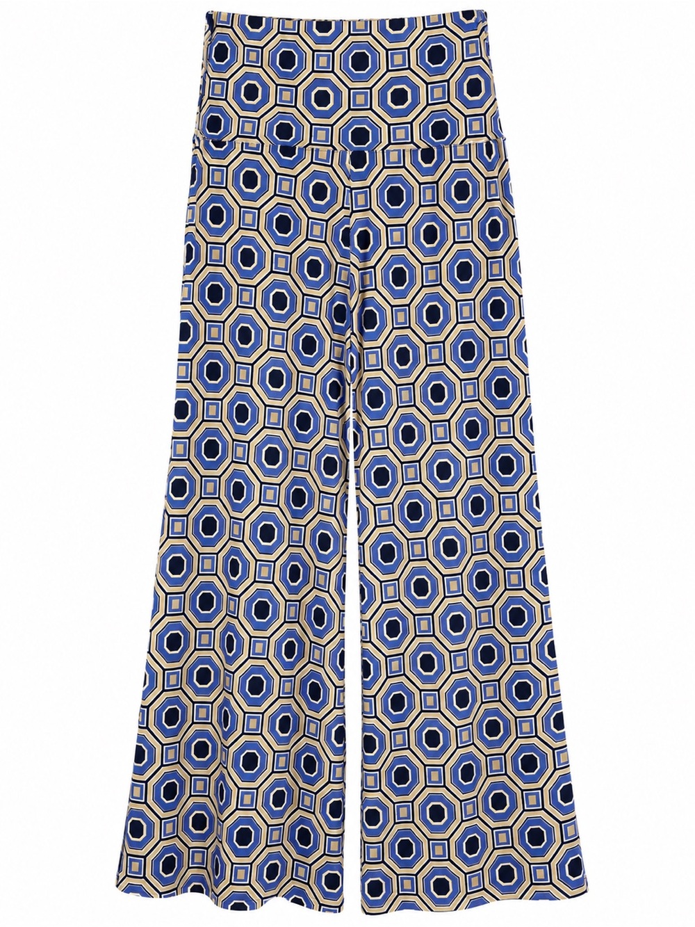 New Directions Women’s Small Geometric Wide Leg Palazzo Pants